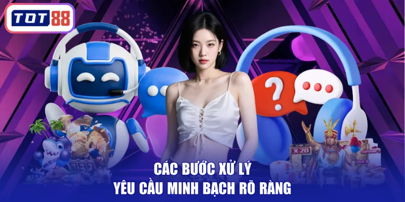 Các bước xử lý yêu cầu minh bạch rõ ràng